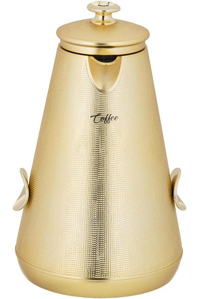 ALSAIF Coffee And Tea Vaccum Flask Set In Gold / Leak-proof And Keeps Drinks Hot 1.0/0.7 Liter