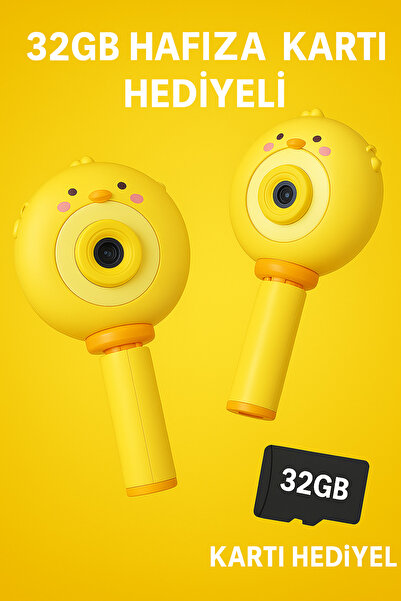 Ahanda Buldum AhandaBuldum 1080p Dijital Video Kayıt Fotoğraf Çocuk Kamerası+ 32 GB Hafıza Kartı Hediyeli