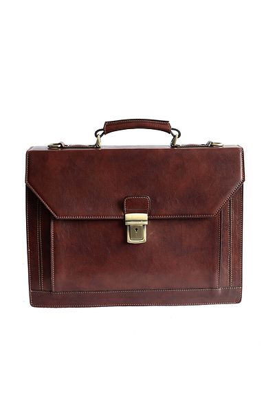 UTIL LAND FASHION Men's briefcase made of genuine vachetta leather, S129