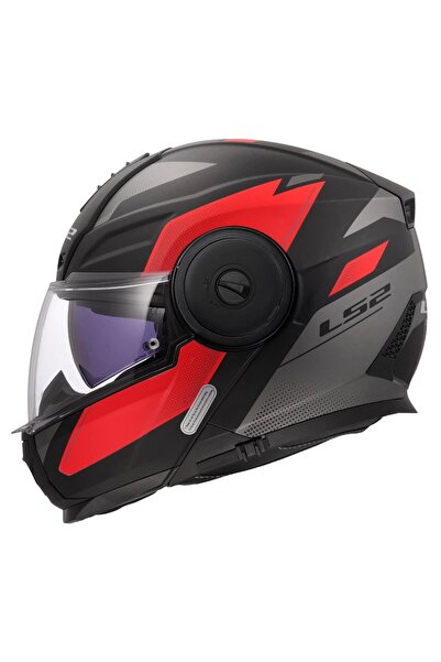 LS2 SCOPE 2 DURIA MAT SİYAH-KIRMIZI KASK