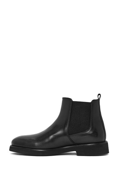 Derimod Men's Black Leather Chelsea Boots 24Wfd 722218