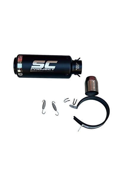 Universal MOTOSİKLET SC MARKA SİYAH ÜNİVERSAL EKSOZ EGSOZ EGZOZ SUSTURUCUSUZ