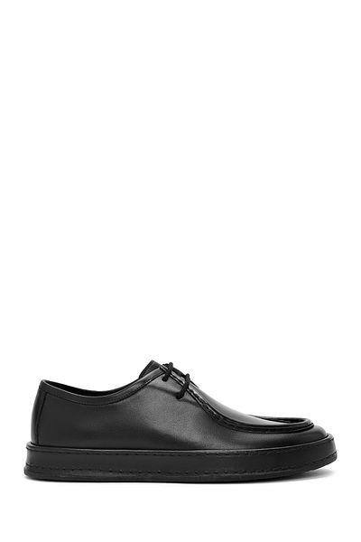 Derimod Black Leather Men's Casual Shoes - Lace-up, 24WFD 654118