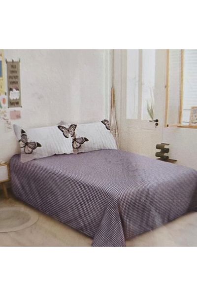 Kotonia Home Finet Gros Bed Linen, Xxl - Butterfly Pattern, 6 Pieces, Talo, 09