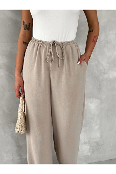 velmorafashion Velmora Ayrobin Oversized Pants - Beige -