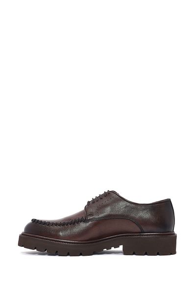 Derimod Men's Brown Laced Leather Casual Shoes 24Wfd 724618