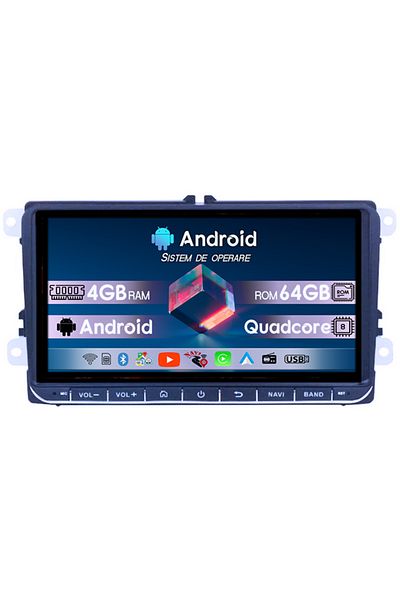navi-it Volkwagen Dedicated Navigation, 4gb Ram 64gb Rom, Quadcore, Android 14, Display Qled 1k, 9", Dsp