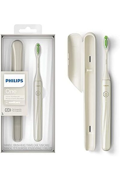 Philips One by Sonicare Rechargeable Toothbrush, Snow, HY1200/07