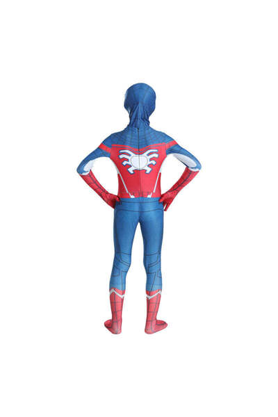 EvrikaUnity Costum pentru Copii, Spider-man devine Capitanul America, Set cu masca, 3-4 ani, 110, Albastru/ Rosu