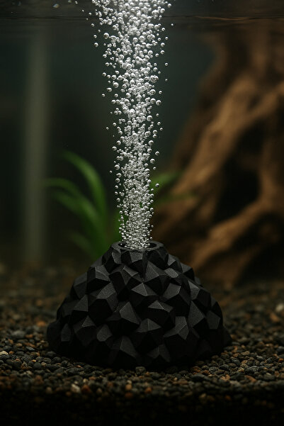 ShapeShift Hava Pompasıyla Çalışan Volkan Baloncuk Akvaryum Dekoru – Hava Taşlı Kabarcık Yükseltici Set