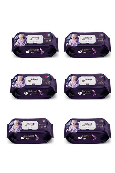 Babysoft Pack Of 6 X Supersoft Wet Wipes, 120 Pcs/pack, 720 Pcs