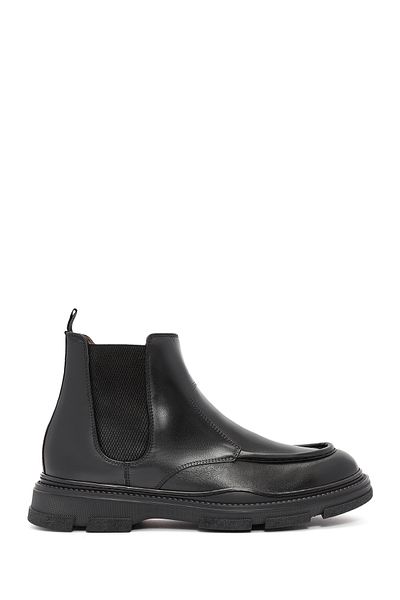 Derimod Men's Black Leather Chelsea Boots 24Wfd 604418
