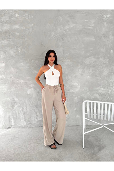 velmorafashion Velmora Ayrobin Oversized Pants - Beige -