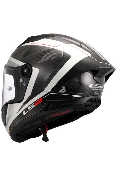 LS2 THUNDER KARBON GP AERO RAUTE BEYAZ-GRİ KASK