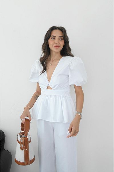 Havoş Λεπτομερές κοστούμι White Hodge Lacing