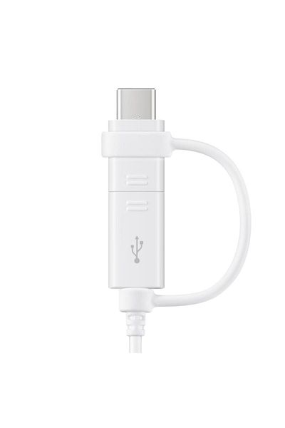 Samsung Samsung data/charging cable, combo, Micro Usb, Type-C, White