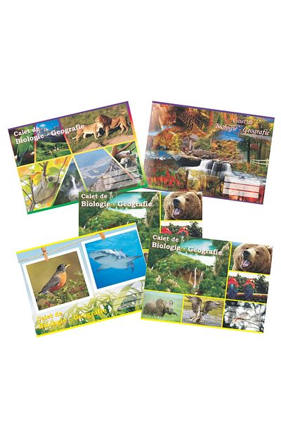 Ropet Biology-Geography Notebook Set, polychrome cover, 5pcs