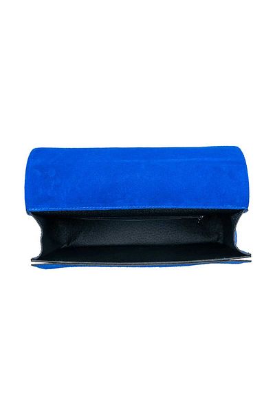 Toro Nero Geantă de damă din piele naturală albastră Dalia mare