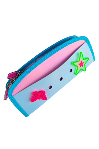 Glanart suport stilou cu fermoar cu un singur compartiment model perforat sti...