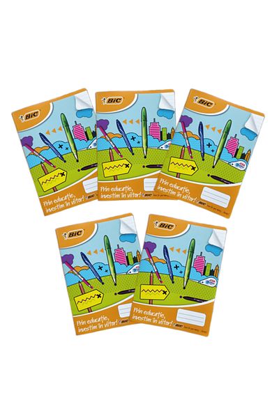 Ropet A5 Notebook Set, 40 sheets, dictation, multicolor cover, 5pcs