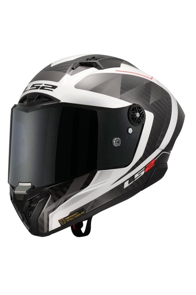 LS2 THUNDER KARBON GP AERO RAUTE BEYAZ-GRİ KASK