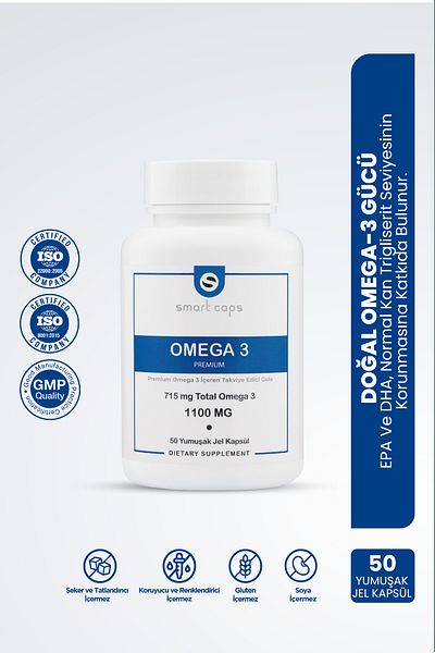 Smartcaps Omega 3 Premium 50 Softgels