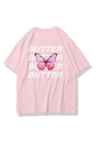 Trendiz Unisex Ροζ Βούτυρο Tshirt Ροζ