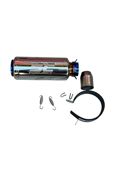 Universal MOTOSİKLET SC MARKA YANIK NİKEL ÜNİVERSAL EGZOZ EKSOZ EGSOZ SUSTURU...