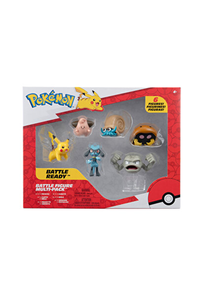 Pokemon مجموعة مجسمات المعركة 6 في 1، مجموعة متنوعة (قد يختلف الطراز) مجسم قابل للتجميع | مجسم متحرك