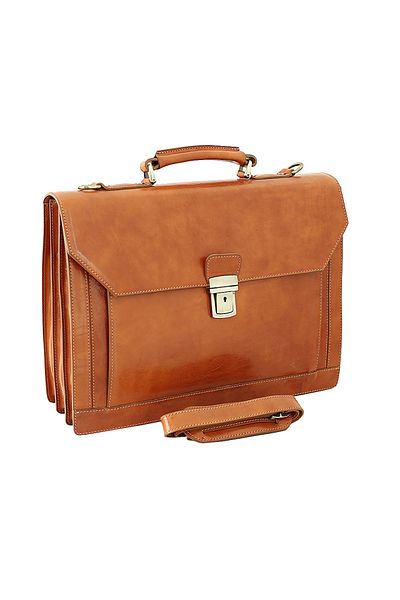 UTIL LAND FASHION Men's briefcase made of genuine vachetta leather, S129