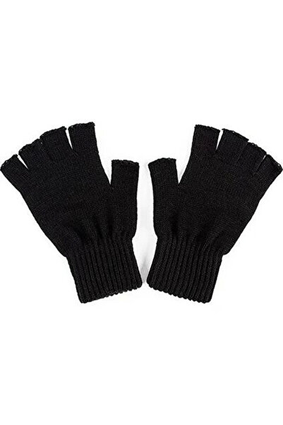 velmorafashion Velmora Short Fingerless Knit Gloves - Black -