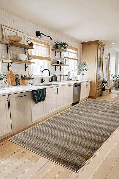 Dally Home DİJİTAL BASKILI DEKORATİF Makinede Yıkanabilir Kaymaz Taban Leke T...