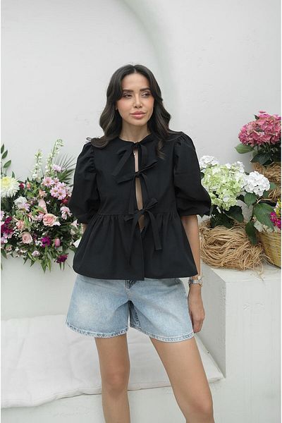 Havoş Μαύρη μπλούζα Torres Laced