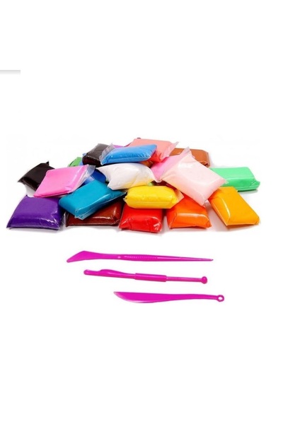Ikonka Set Plastilina 12 Culori, Argila Polimerica, 3 Spatule, Multicolor