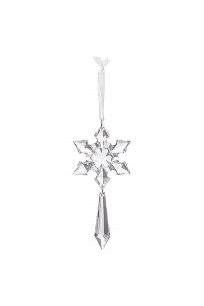 OEM Christmas Tree Ornament, Plastic/Acrylic, 12.5m, Silver