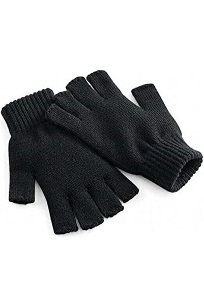 velmorafashion Velmora Short Fingerless Knit Gloves - Black -