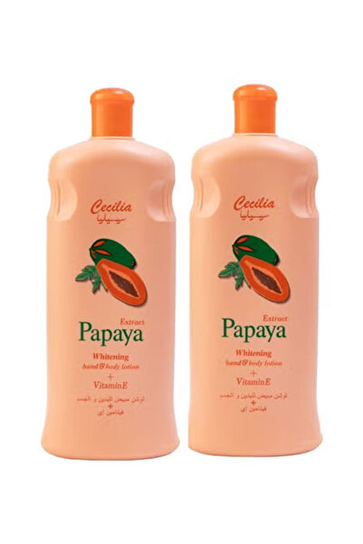 Cecilia Papaya Hand & Body Lightening Lotion Orange (600*2) ml