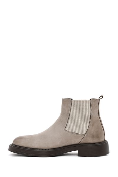 Derimod Men's Mink Nubuck Leather Casual Chelsea Boots 24Wfd7223V3