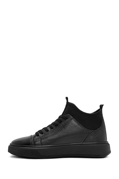 Derimod Men's Black Leather Sports Boots 24Wfd6325Ft