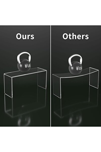 Generic Display Risers, 2 Sets 6 Pcs 9" Large Acrylic Risers, Clear Display Risers Stands for Dessert Stand