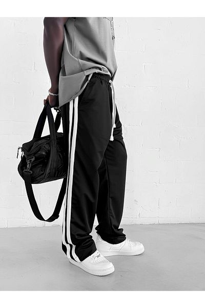 ablukaonline Ανδρική φόρμα φόρμας Baggy Fit Μαύρη