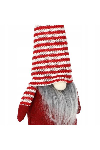 Springos Christmas decoration, Elf type, 30 x 12 cm, red / gray