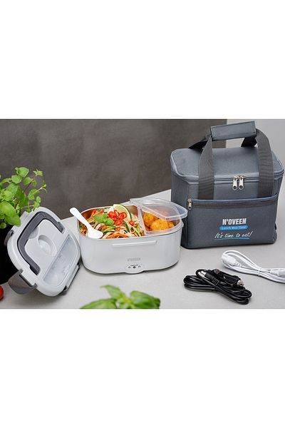 Noveen Electric Lunch Warmer Box Lb2410, 1.1 Liters, Grey