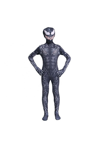 EvrikaUnity Costum Venom cu multe Fulgere pentru Copii, Set cu masca, Super-E...