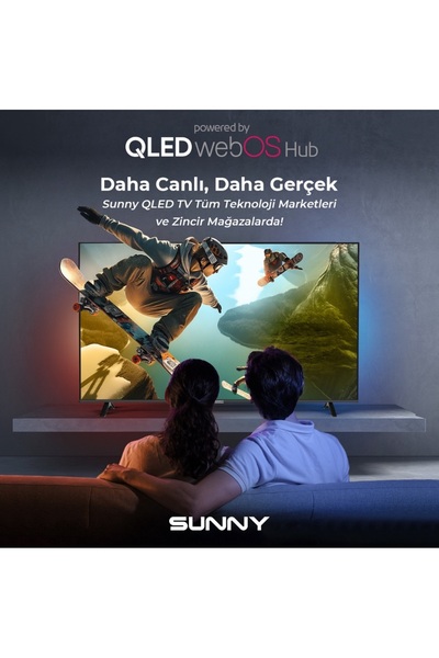 Sunny SN50QMN252 50" 127 Ekran Uydu Alıcılı 4K Ultra HD WebOS Smart QLED TV