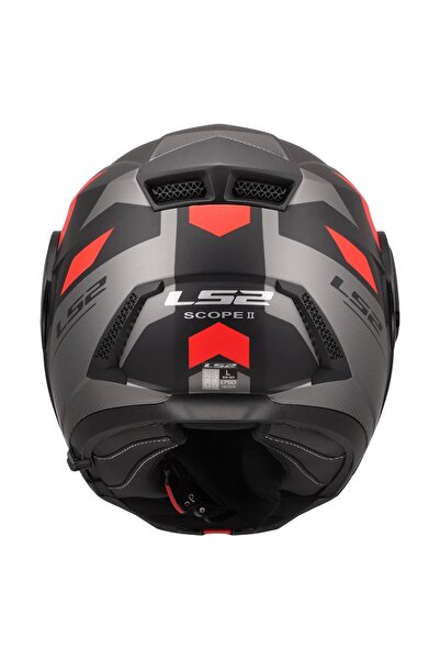 LS2 SCOPE 2 DURIA MAT SİYAH-KIRMIZI KASK