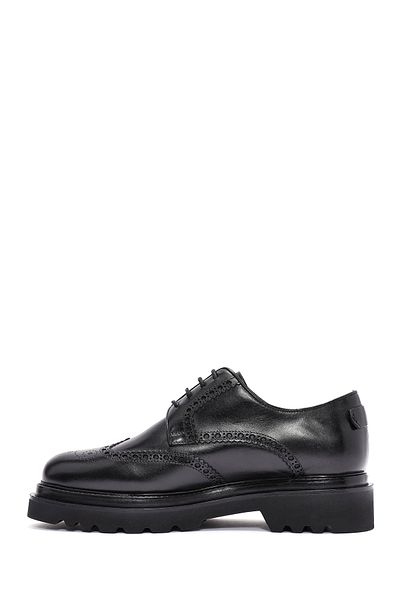 Derimod Men's Black Lace-Up Leather Casual Shoes 24Wfd 602618
