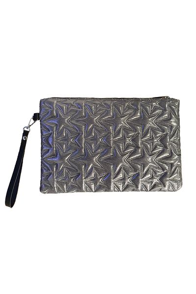 BAHELS Star Patterned Platinum Portfolio Bag
