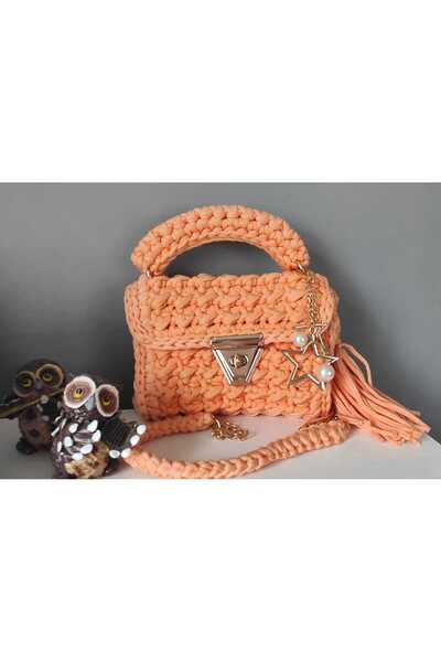 KRİSTAL ÖRGÜM Şık El Örgüsü Çanta