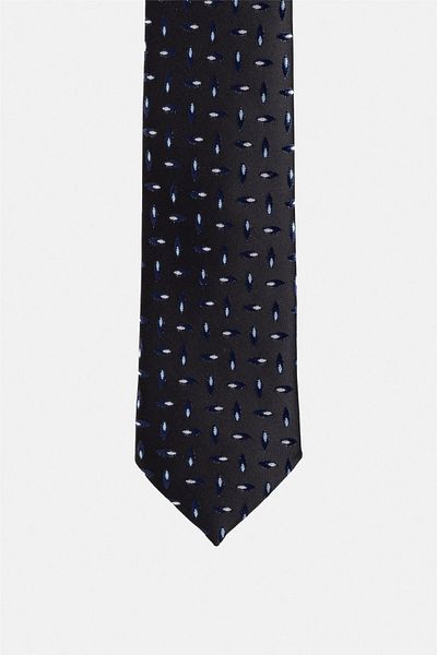 SÜVARİ Black Printed Tie